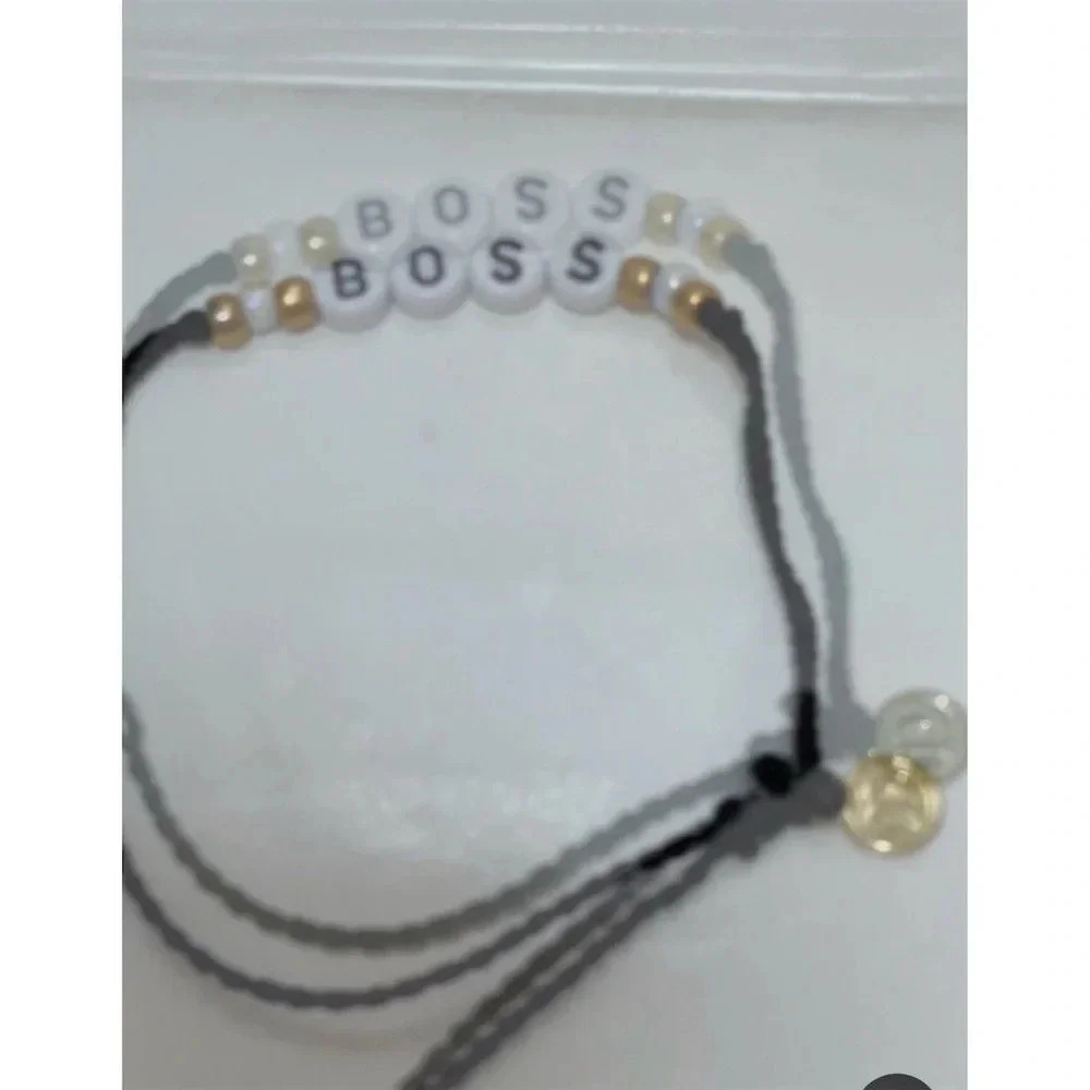 Pura Vida Boss Alphabet Bead Bracelet Black Adjustable Friendship Bracelet​ - Picture 5 of 5